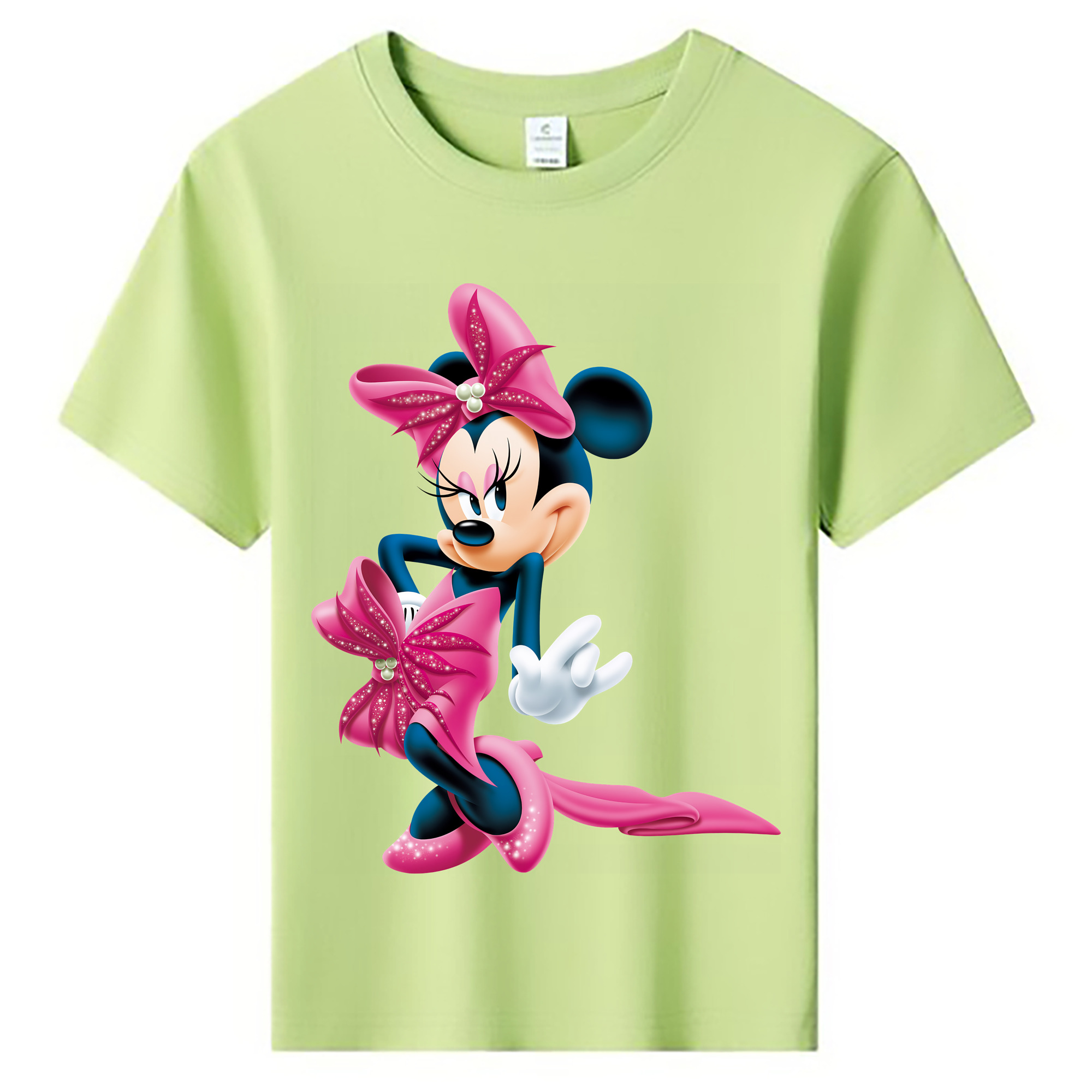（画像用） ミッキーマウス Mickey Mouse 綿100％キッズTシャツ（フロントプリント）